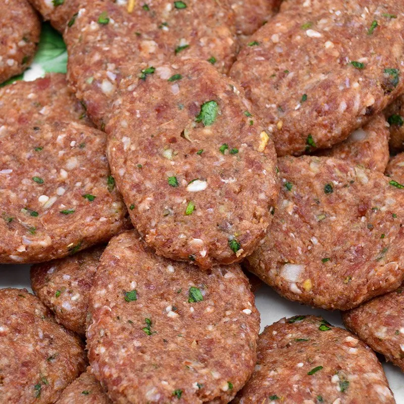 Burger kefta 18,55 €/kg